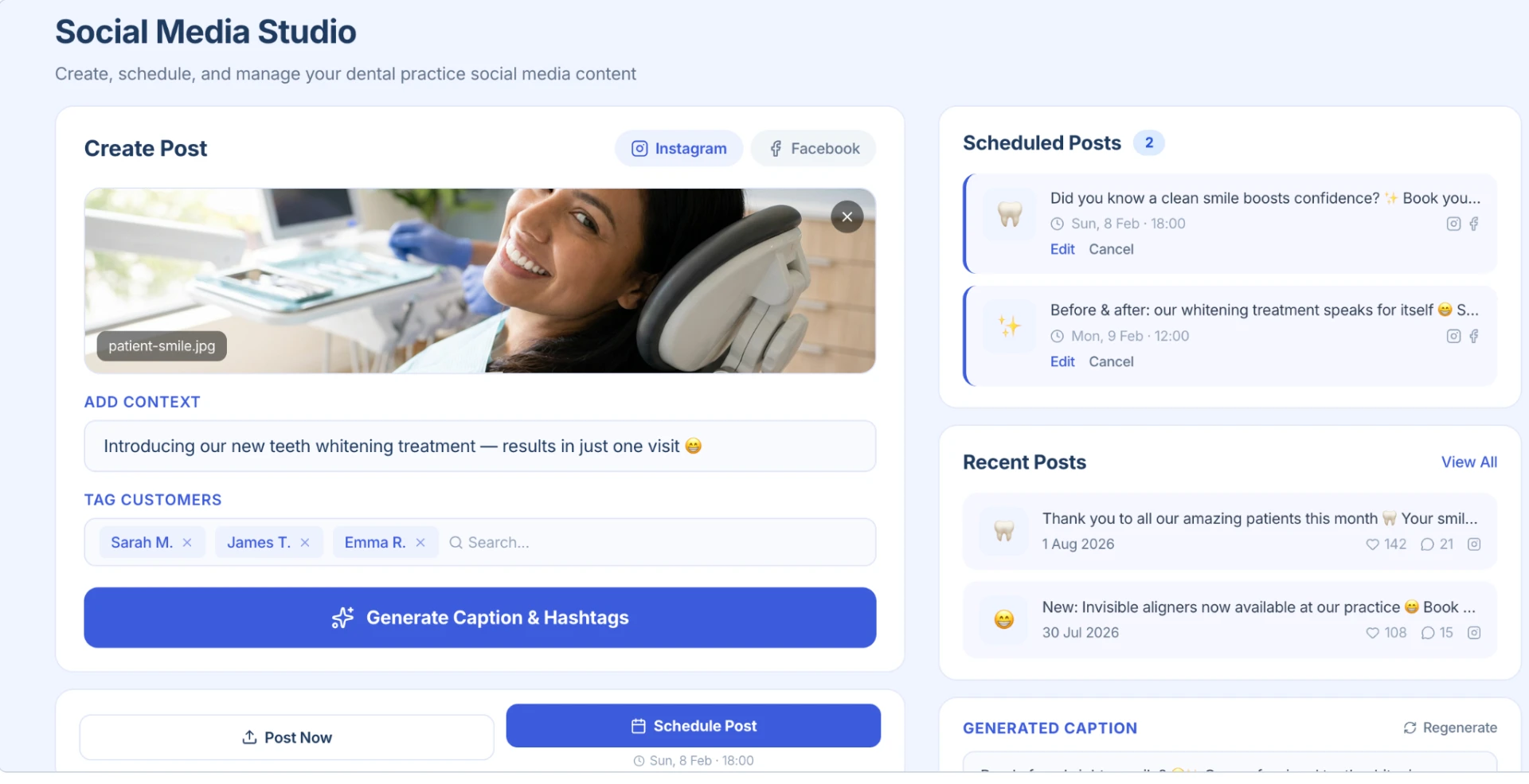 Social Media demo preview