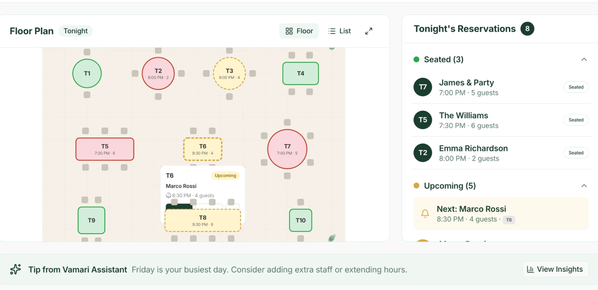 Table Planner demo preview