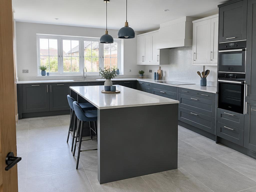 Completed kitchen renovation overview